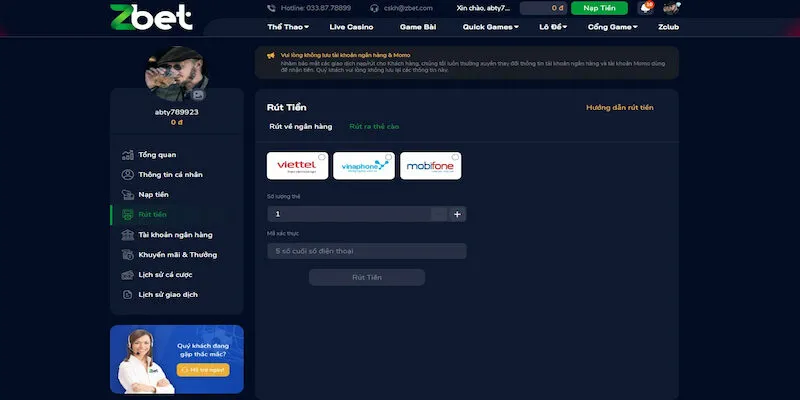 Rút Tiền Zbet 3 Những câu hỏi thường được bet thủ quan tâm khi rút tiền tại nhà cái zbet